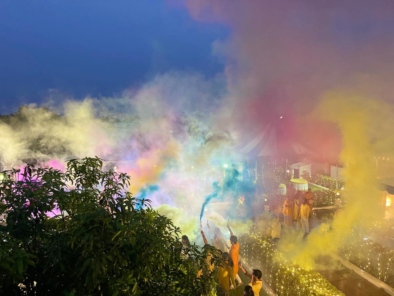A vibrant haldi ceremony filled with love, laughter, and tradition